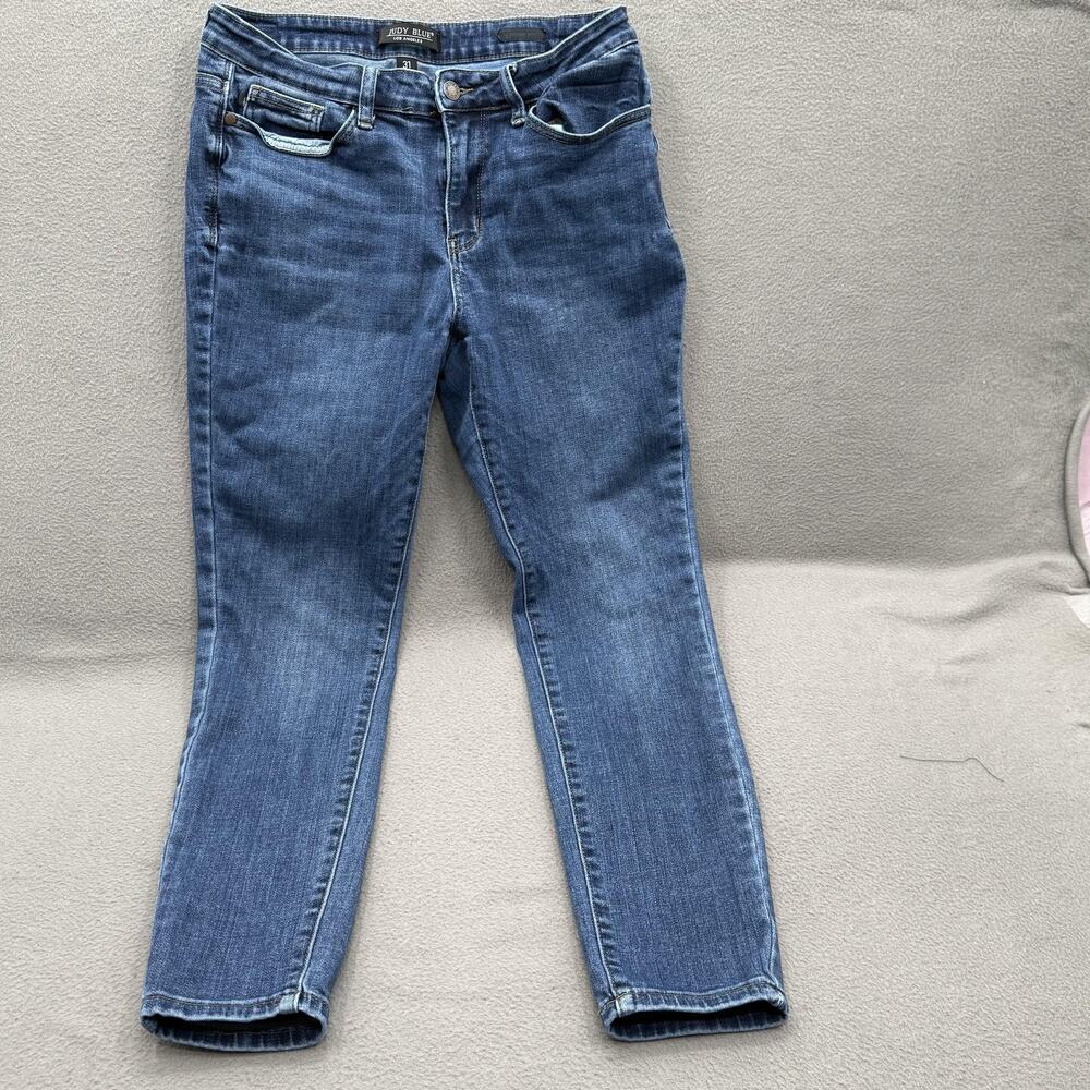 Judy Blue Jeans Womens 31 Blue Skinny Fit Stretch High Rise Denim JB82109MD